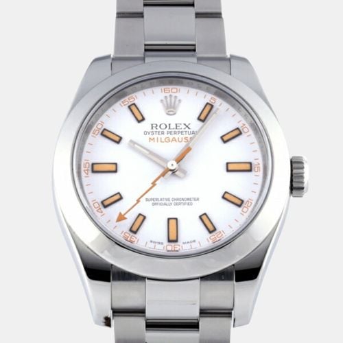 Stainless Steel Milgauss 116400 Automatic Men's Wristwatch 40 mm - Rolex - Modalova