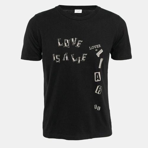 Lover Lier Print Cotton Jersey T-Shirt XS - Saint Laurent Paris - Modalova