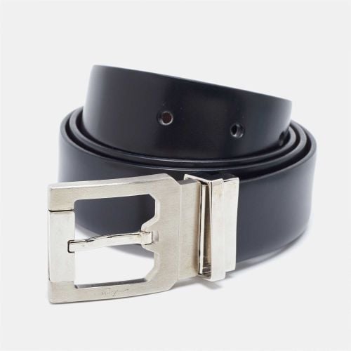 Dark Brown Leather Cut to Size Reversible Buckle Belt - Salvatore Ferragamo - Modalova