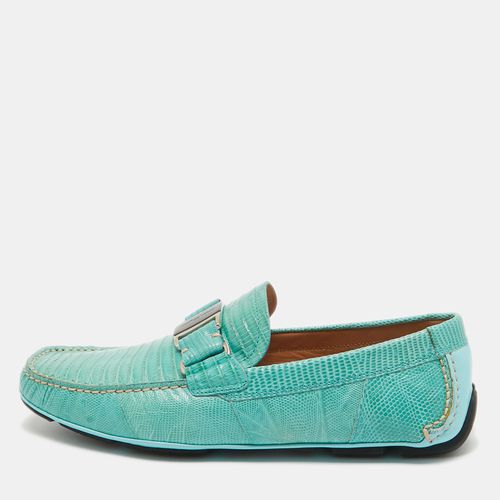 Aqua Lizard Sardegna Loafers Size 41 - Salvatore Ferragamo - Modalova