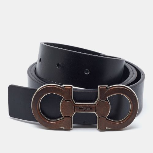 Leather Gancini Buckle Belt 85CM - Salvatore Ferragamo - Modalova