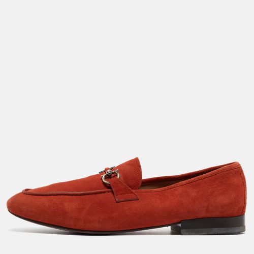 Suede Gancini Driving Loafers Size 42 - Salvatore Ferragamo - Modalova