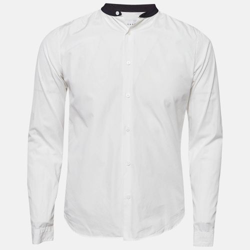 Contrast Band Collar Cotton Shirt S - Sandro - Modalova