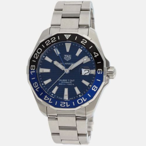 Stainless Steel Aquaracer WAY201T Automatic Men's Wristwatch 43 mm - Tag Heuer - Modalova