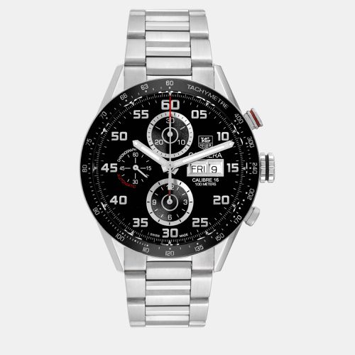 Stainless Steel Carrera Automatic Men's Wristwatch 43 mm - Tag Heuer - Modalova