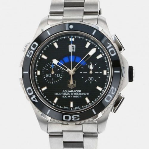 Stainless Steel Aquaracer CAK211A.BA0833 Automatic Men's Wristwatch 43 mm - Tag Heuer - Modalova