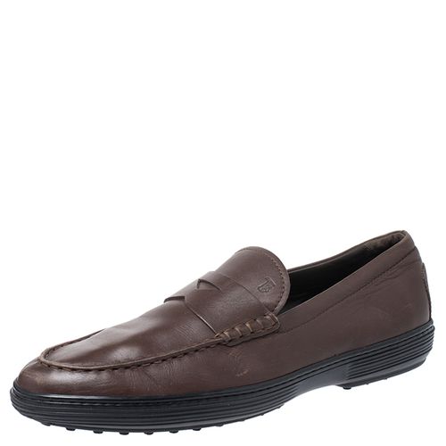 Leather Slip On Penny Loafers Size 44 - Tod's - Modalova