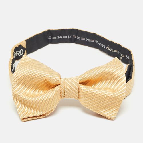 Tom Ford Yellow Stripe Silk Bow Tie - Tom Ford - Modalova