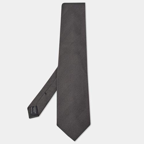 Tom Ford Black Stripe Jacquard Tie - Tom Ford - Modalova