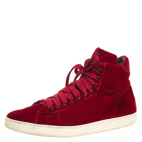 Velvet Russell High Top Sneakers Size 46 - Tom Ford - Modalova