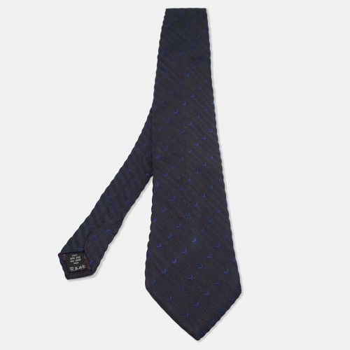 Navy Silk Jacquard Tie - Valentino - Modalova