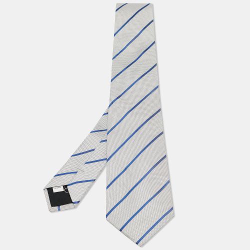 Blue Striped Silk Tie - Valentino - Modalova