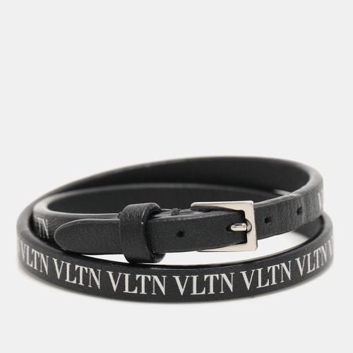 Leather VLTN Double Wrap Bracelet - Valentino - Modalova