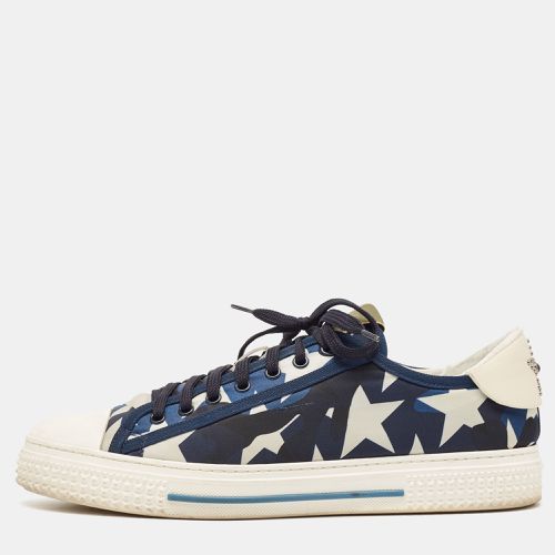 Multicolor Canvas and Leather Star Lace Up Sneakers Size 44 - Valentino - Modalova