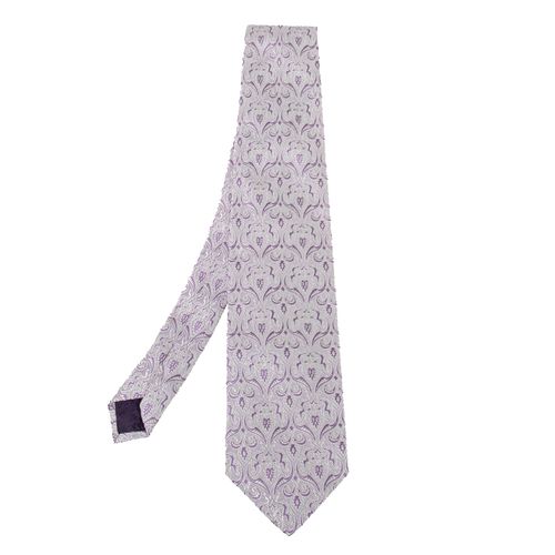 White & Jacquard Silk Tie - Versace - Modalova