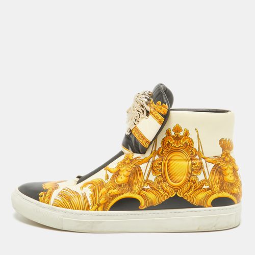 Black Leather Medusa High Top Sneakers Size 45 - Versace - Modalova