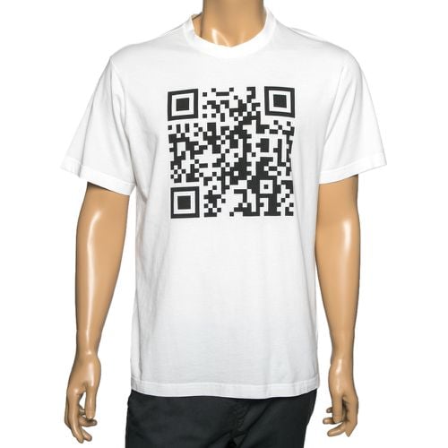 Cotton Qr Code Printed Crew Neck T-Shirt M - Vetements - Modalova