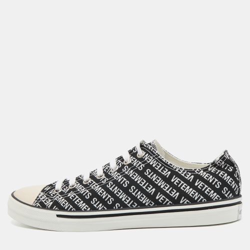 Black/ Logo Print Canvas Low Top Sneakers Size 44 - Vetements - Modalova