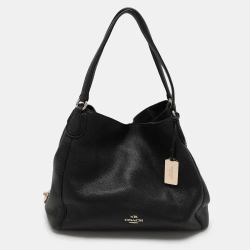 Coach Black Leather Edie 31 Satchel - Coach - Modalova