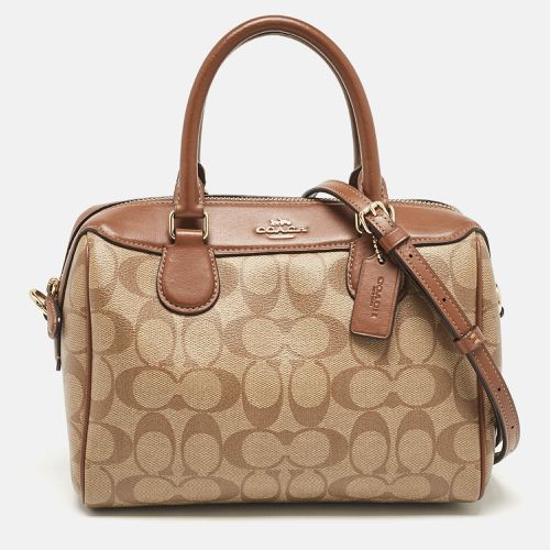 Brown Signature Coated Canvas and Leather Mini Bennett Satchel - Coach - Modalova