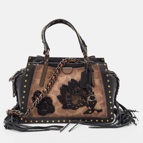 Brown Signature Coated Canvas and Leather Dreamer Embellished Satchel - Coach - Modalova