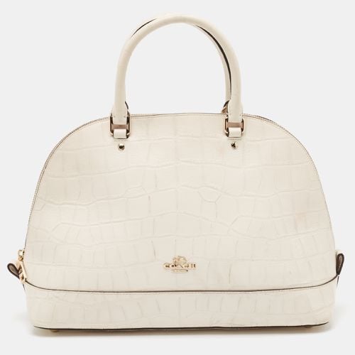 Off Croc Embossed Leather Sierra Satchel - Coach - Modalova