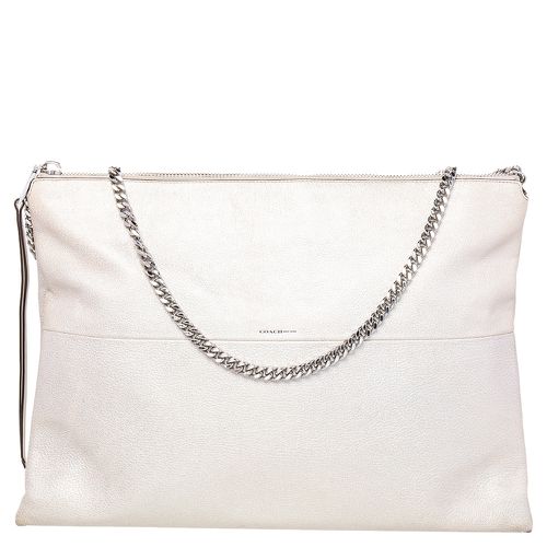 Cream Leather High Rise Shoulder Bag - Coach - Modalova