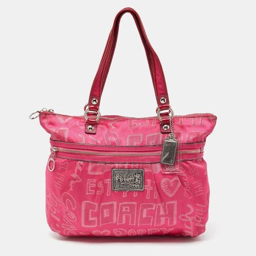 Canvas and Patent Leather Poppy Glam Tote - Coach - Modalova