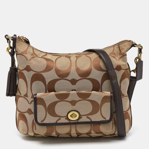 Brown Signature Canvas and Leather Courtenay Crossbody Bag - Coach - Modalova