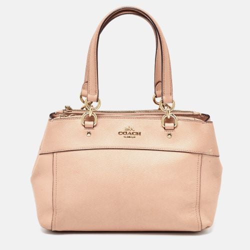 Peach Leather Mini Brooke Carryall Satchel - Coach - Modalova