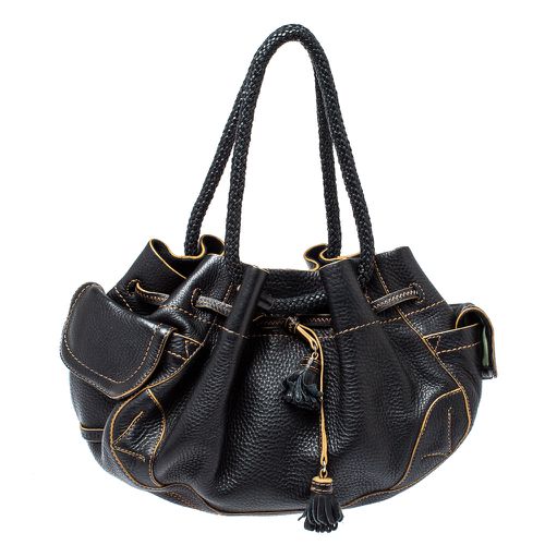 Leather Drawstring Braided Handle Hobo - Cole Haan - Modalova