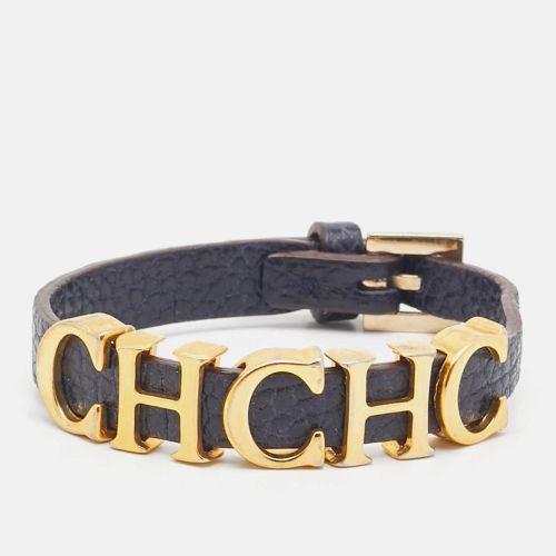 Leather Gold Tone Logo Charm Bracelet - Carolina Herrera - Modalova