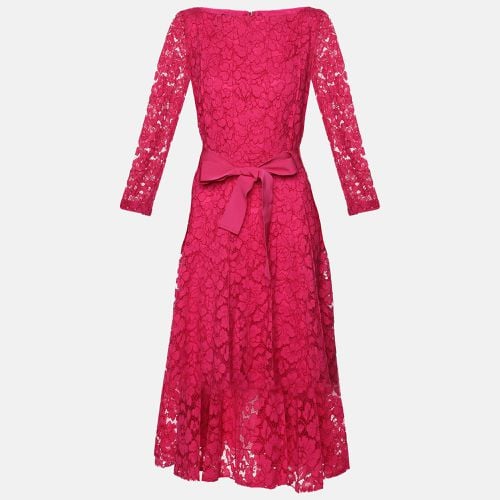 Floral Lace Midi Dress M - Carolina Herrera - Modalova