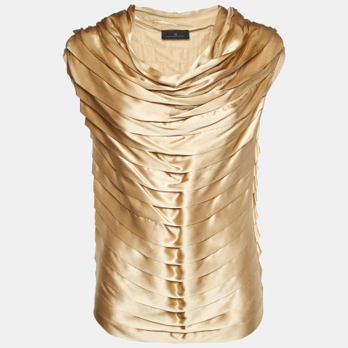 Silk Satin Pleated Top S - CH Carolina Herrera - Modalova