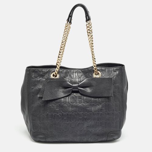 Monogram Embossed Leather Audrey Tote - Carolina Herrera - Modalova