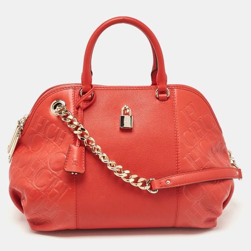 Monogram Leather Dahlia Satchel - CH Carolina Herrera - Modalova