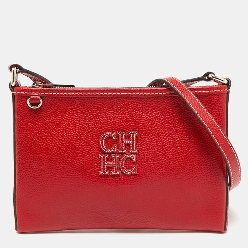 Leather Logo Zip Crossbody Bag - Carolina Herrera - Modalova