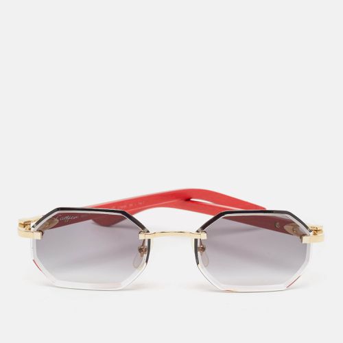 Black Gradient CT04395S Elongated C de Oval Sunglasses - Cartier - Modalova