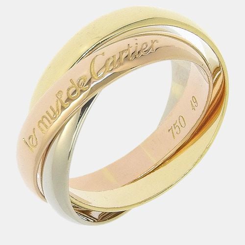 K Gold, White Gold and Rose Gold Trinity Ring EU 49 - Cartier - Modalova