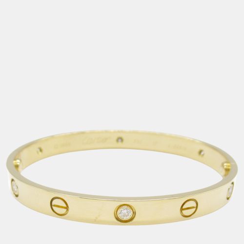 K Gold Love Half Diamond Bracelet - Cartier - Modalova