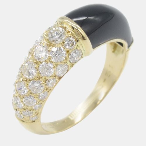 K Gold Black Onyx Diamond Ring EU 52 - Cartier - Modalova