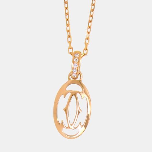 K Rose and Diamond C De Pendant Necklace - Cartier - Modalova