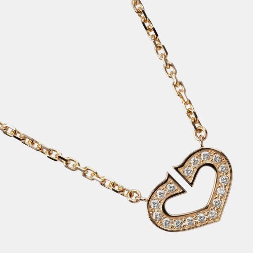 K Rose and Diamond C De Heart Pendant Necklace - Cartier - Modalova