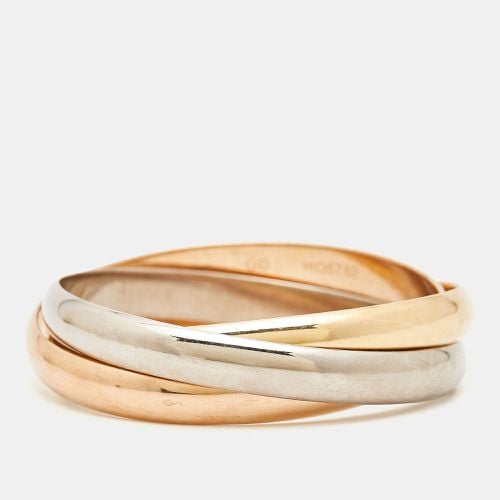 Trinity 18k Three Tone Bangle Bracelet GD - Cartier - Modalova