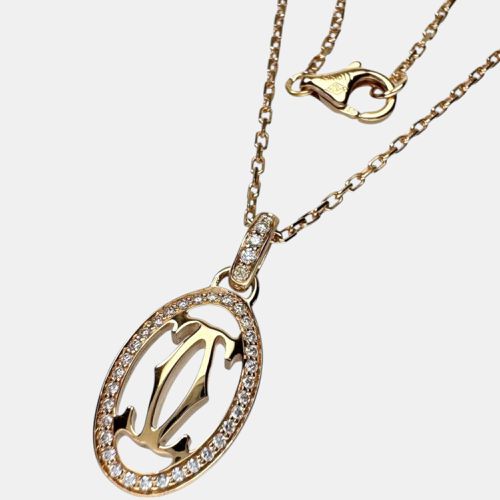 K Rose and Diamond Logo Double C Pendant Necklace - Cartier - Modalova