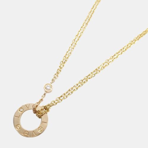 K Gold Love Diamond Double Chain Necklace - Cartier - Modalova