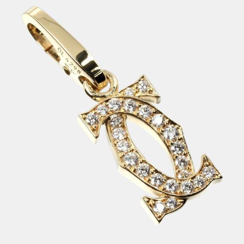 K Gold Diamond Double C Pendants - Cartier - Modalova