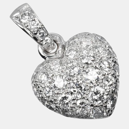 K Gold Diamond Heart Pendant - Cartier - Modalova