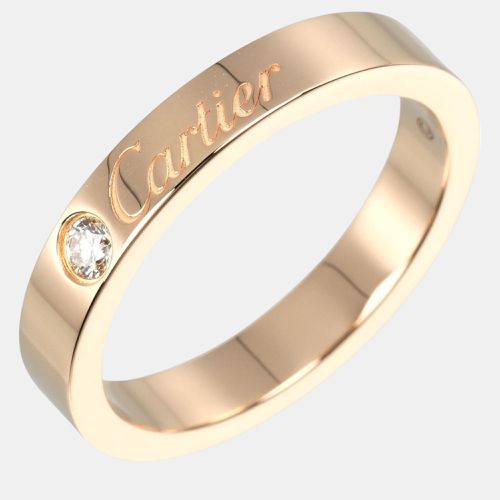 K Gold Diamond Engraved Ring EU 47 - Cartier - Modalova