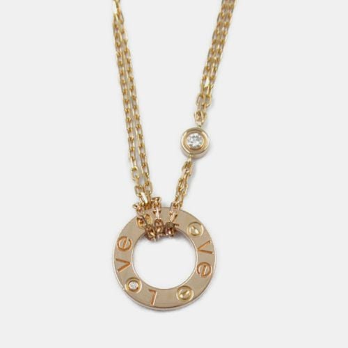 K Gold Diamonds Love Pendant Necklace - Cartier - Modalova